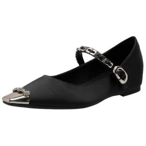 Туфли Мэри Джейн на плоской подошве женские City camel, Black