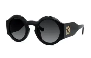 LOEWE Ацетатные круглые солнцезащитные очки унисекс черные, Black