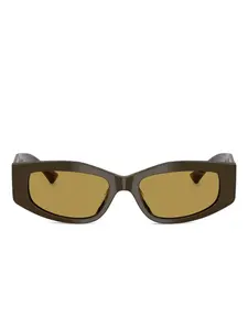 Солнцезащитные очки в геометричной оправе Jimmy Choo, зеленый