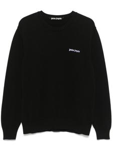 Свитер с вышитым логотипом Palm Angels, черный