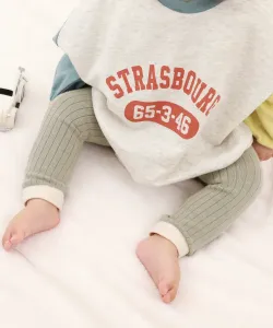 Двухцветные леггинсы в полоску для малышей, детская одежда, одежда для младенцев, для мальчиков и девочек, весна/лето 2016 Devirock, цвет Greige