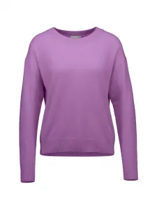 Свитер с круглым вырезом ALLUDE, фиолетовый