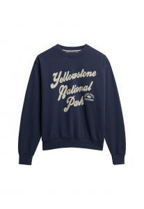 Толстовка Superdry, темно-синий