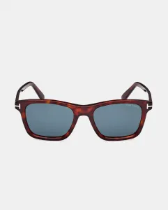 Квадратные мужские солнцезащитные очки из черного ацетата Tom Ford, коричневый