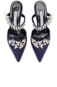 Туфли женские Lurum 90 Mule Manolo Blahnik, темно-синий