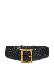 Ремень из плетеной кожи ETRO, черный