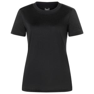 Женская повседневная футболка из органического трикотажа в рубчик - мериносовая рубашка Super.Natural, черный