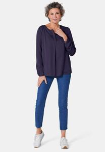 Блуза MIT MODISCHER KRAGENVERARBEITUNG GOLDNER, темно-синий