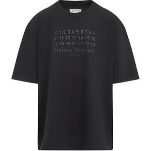 Футболка с принтом Numerical Logo Maison Margiela, черный