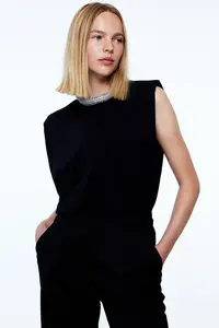 Зауженные брюки H&M, черный