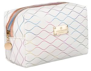 PETERSON Маленькая элегантная женская косметичка на молнии белого цвета с органайзером для подарка