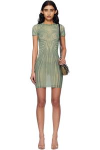 Синее мини-платье «The Short Spirale» Jean Paul Gaultier