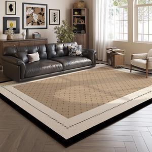 Budis Ковер 200х350 см для гостиной в винтажном французском стиле, кремовый, водоотталкивающий, моющийся, с низким ворсом