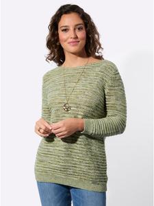 Ажурный свитер цвета лайм-зеленый меланж WITT WEIDEN