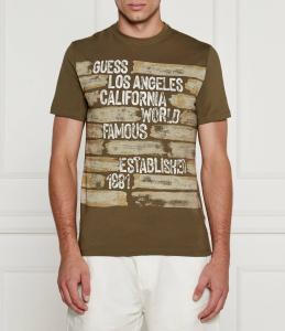 Футболка GUESS WORLD FAMOUS Slim Fit, цвет cachi