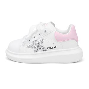Детские скейтерские кроссовки ST&SAT KIDS, белый/розовый
