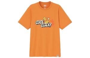 Футболка унисекс ярко-оранжевая Uniqlo, оранжевый