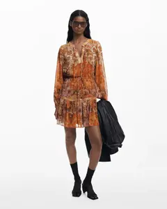 Платье в стиле бохо с узором пейсли Desigual, оранжевый