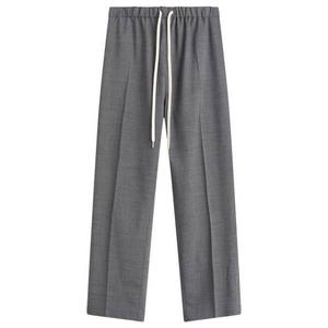 Брюки классического кроя на шнуровке Mm6 Maison Margiela, темно-серый melange