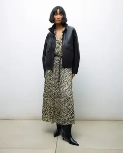 Миди-платье с длинными рукавами и принтом в виде рубашки Tintoretto, зеленый