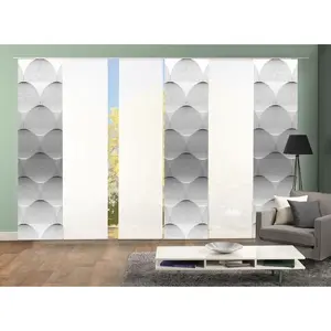 Раздвижные шторы BENARIS на липучке, комплект из 6 шт., ВxШ: 245x60 см, включая крепежные аксессуары Home Wohnideen, серый