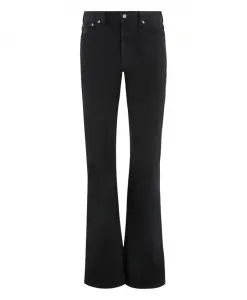 Джинсы-Клеш с высокой посадкой и металлическими деталями Lois, черный