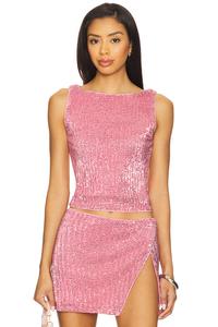Топ Selma от Lovers And Friends, light pink sequin