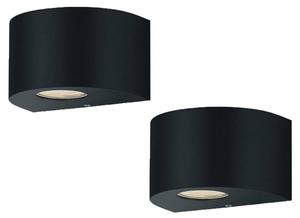 Уличный настенный светильник MeineWunschleuchte Perin 2er Set, черный