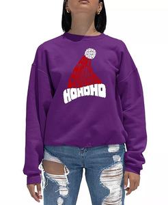 Женская толстовка с круглым вырезом «Все, что я хочу на Рождество — это ты» LA Pop Art, фиолетовый