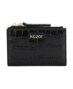 Кошелек из тисненой кожи Kazar, черный