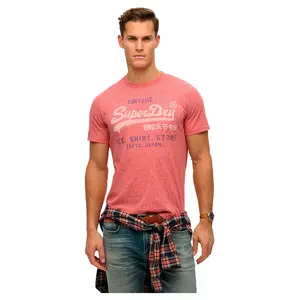 Футболка с коротким рукавом Superdry Classic Relaxed Fit, розовый
