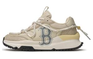 Массивные кроссовки Low Top для бега Unisex Бежево-черные MLB