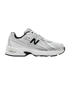 Белые серебристые металлические темно-синие кроссовки New Balance, серый