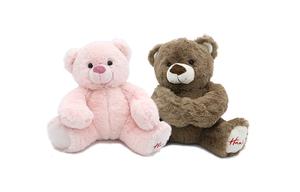 Hamleys Плюшевая кукла Animal Shy Face Hiding Bear Couple Teddy Bear розовый/коричневый, высота 27см