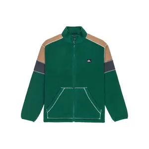 Флис Quiksilver Clean Coast Block full zip, зеленый