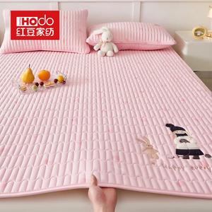 Red Bean Home Textiles Наматрасник хлопковый стеганый 120х200 см, 2 предмета (матрас + наволочка), цвет Adorable Girl - Tender Pink