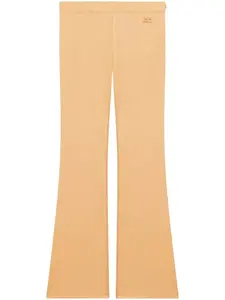 Расклешенные брюки с вышитым логотипом Courrèges, нейтральный