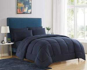 BesBedding Комплект постельного белья Oversized King из 100% хлопка плотностью 600 нитей, цвет Navy Navy