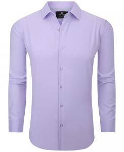 Мужская однотонная рубашка стрейч на пуговицах для выступлений Tom Baine, фиолетовый