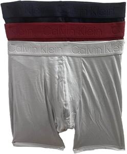 Комплект из 3 трусов-боксеров Calvin Klein Men's Standards, Shoreline/Red Carpet/Sterling Grey