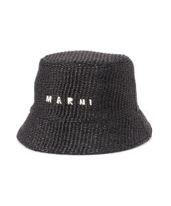 Панама с логотипом из рафии