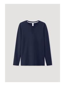 Ночная рубашка Hessnatur Loungeshirt Regular aus Bio Baumwolle, темно-синий