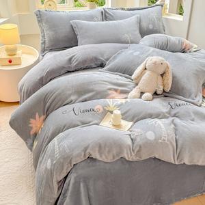 FUANNA Комплект постельного белья 4 предмета, простыня 135 см, пододеяльник 150x200 см, Bianxia Shiguang