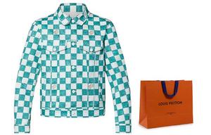 LOUIS VUITTON Джинсовая куртка в клетку, Shopping Bag Included