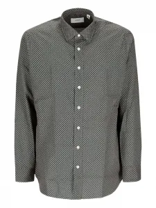 Рубашка с геометричным принтом Lardini, серый