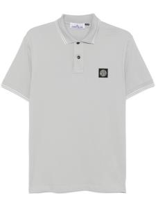Stone Island рубашка поло с нашивкой Compass, серый