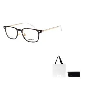 MONTBLANC Прямоугольная оправа для очков мужская черепаховая, Tortoiseshell Gold