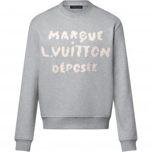 Вышитый свитшот с логотипом LOUIS VUITTON, серый