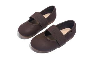 ABC DOUKIDS Долговечные дышащие низкие детские кожаные туфли ABCdoukids, коричневый