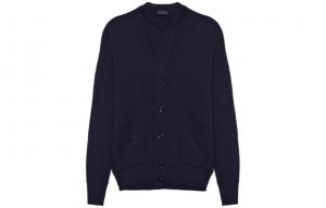 Кашемировый свитер мужской синий Prada, синий